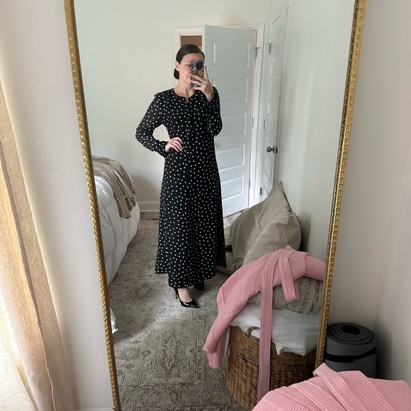 GANNI Black and White Logo Dress - Picture 5 of 8